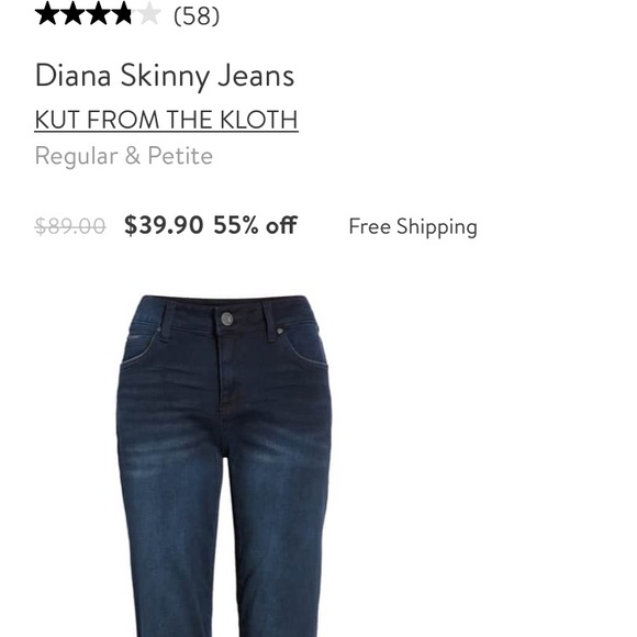 KUT JEANS • size 6P Skinny Diana Style - Picture 2 of 2